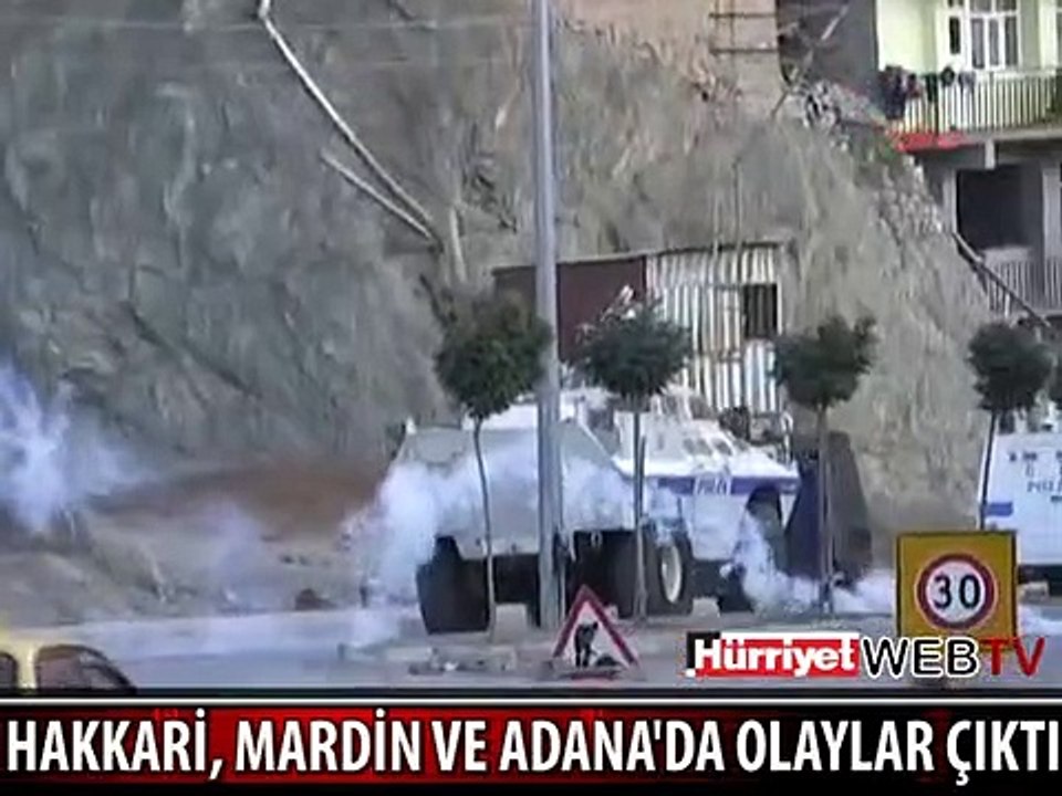 HAKKARİ, ADANA VE MARDİN'DE OLAYLAR ÇIKTI