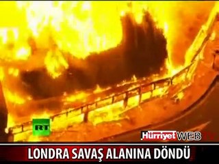 LONDRA SOKAKLARI ALEVLER İÇİNDE