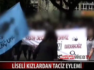 LİSELİ KIZLARDAN TACİZ EYLEMİ