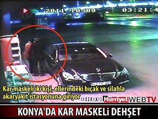KONYA'DA KAR MASKELİ SOYGUNCU DEHŞETİ KAMERADA