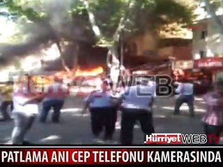 İŞTE CEP TELEFONU KAMERASINDAN PATLAMA ANI