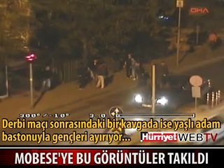 KAVGA EDEN GENÇLERİ BASTONLU DEDE AYIRDI
