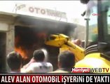 ALEV ALAN OTOMOBİL İŞYERİNİ DE YAKTI