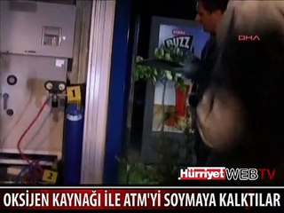 ATM'Yİ OKSİYEN KAYNAĞIYLA SOYMAYA ÇALIŞTILAR