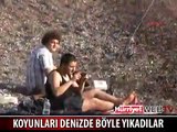 KOYUNLARI DENİZE SOKTULAR