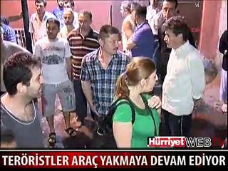 TERÖRİSTLER İSTANBUL'DA 9 ARAÇ YAKTI