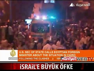 MISIRLILAR İSRAİL BÜYÜKELÇİLİĞİ'NE SALDIRDI