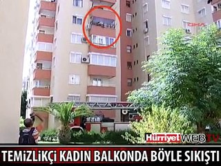 TEMİZLİKÇİ KADIN BÖYLE SIKIŞTI