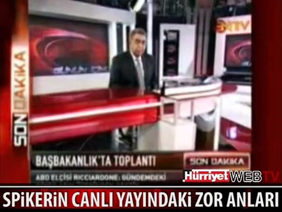 HABER SPİKERİNİN CANLI YAYINDAKİ ZOR ANLARI