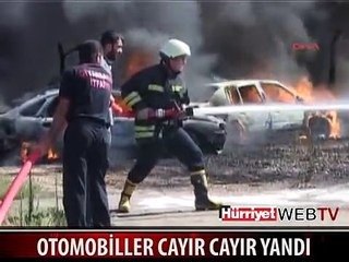 DİYARBAKIR YEDİEMİN OTOPARKINDA YANGIN