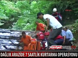 DAĞLIK ARAZİDE 7 SAATLİK KURTARMA OPERASYONU