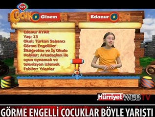 GÖRME ENGELLİ ÇOCUKLAR YARIŞTI