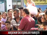 AKŞEHİR'DE EŞEKLER YARIŞTI