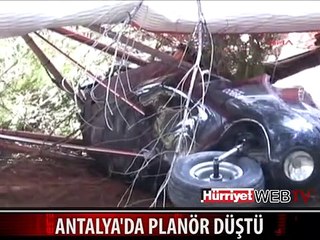 ANTALYA'DA PLANÖR DÜŞTÜ