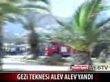 GEZİ TEKNESİNDE YANGIN ÇIKTI