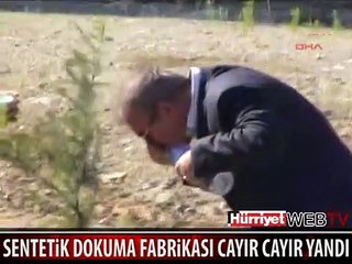 SENTETİK DOKUMA FABRİKASI CAYIR CAYIR YANDI