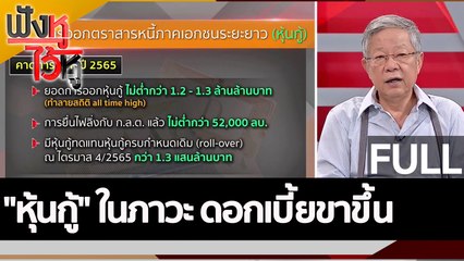 (คลิปเต็ม) "หุ้นกู้" ในภาวะ ดอกเบี้ยขาขึ้น | ฟังหูไว้หู (13 ต.ค. 65)