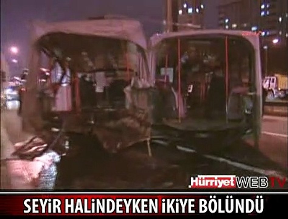 KÖRÜKLÜ OTOBÜS İKİYE BÖLÜNDÜ