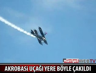 UÇAK YERE BÖYLE ÇAKILDI