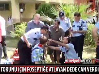 TORUNU İÇİN FOSEPTİĞE ATLAYIP CAN VERDİ