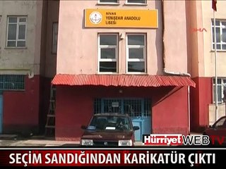 SEÇİM SANDIĞINDAN KARİKATÜR ÇIKTI