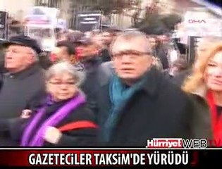 GAZETECİLERDEN PROTESTO YÜRÜYÜŞÜ