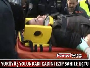 YÜRÜYÜŞ YAPAN KADINI EZDİ