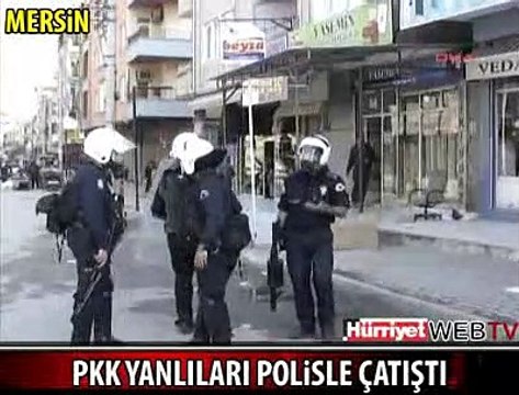 PKK YANLILARI POLİSLE SALDIRDI