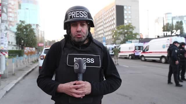 Son dakika haber | Ukrayna'nın başkenti Kiev'e saldırı anı AA kameralarına yansıdı (3)