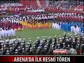 ARENA'DA İLK RESMİ TÖREN