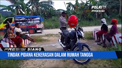Giat Bhabin mendatangi TKP   Tindak Pidana Kekerasan Dalam Rumah Tangga (KDRT) Di Kampung Baburia
