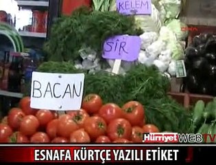 BDP'Lİ VEKİL KÜRTÇE YAZILI ETİKET DAĞITTI