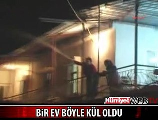 EVİ YANAN KADIN SİNİR KRİZİ GEÇİRDİ