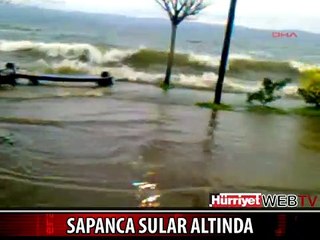 SAPANCA'DA SAHİL SULAR ALTINDA KALDI