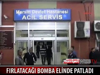 KARAKOLA FIRLATACAĞI BOMBA ELİNDE PATLADI