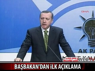 BAŞBAKAN'DAN İLK AÇIKLAMA
