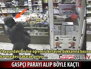 GASPÇI PARAYI ALIP BÖYLE KAÇTI