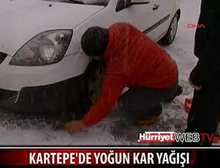 KARTEPE BEYAZA BÜRÜNDÜ