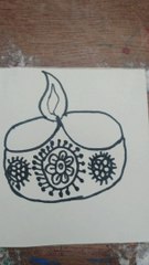 How to draw Diwali Diya easy