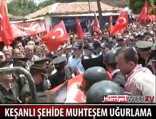 KEŞAN ŞEHİDİNİ BÖYLE UĞURLADI
