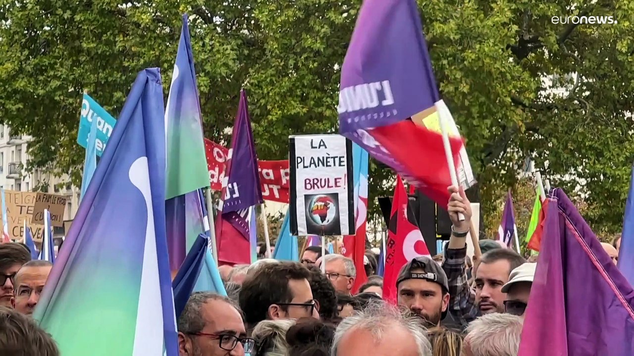 Large demonstration held in Paris against the rising cost of living