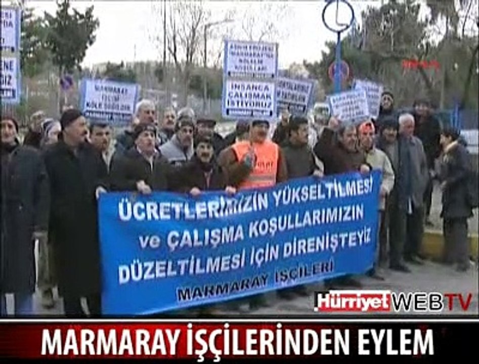 MARMARAY İŞÇİLERİNDEN EYLEM