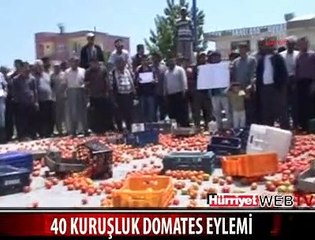 MERSİN'DE DOMATES EYLEMİ