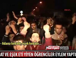 AT ETİ YEDİRİLEN ÖĞRENCİLER İSYAN ETTİ