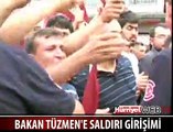 ŞEHİT CENAZESİNDE TÜZMEN'E SALDIRI