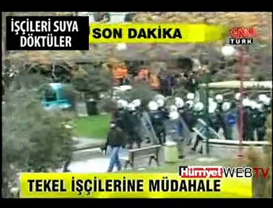 İŞÇİLERİ SUYA DÖKTÜLER