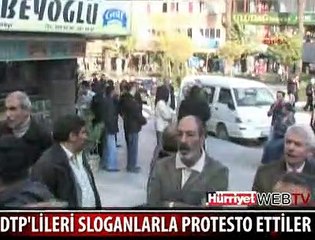 DENİZLİ VE İZMİR'DE DTP PROTESTOSU