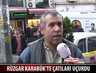 ŞİDDETLİ RÜZGAR ÇATILARI UÇURDU