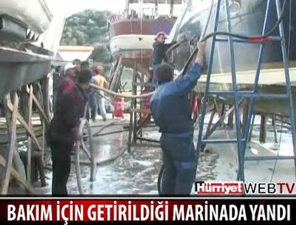 MARMARİS'TE MOTORYAT YANDI