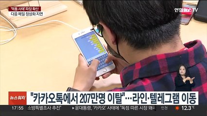 "카카오톡에서 207만명 이탈"…라인·텔레그램 이동